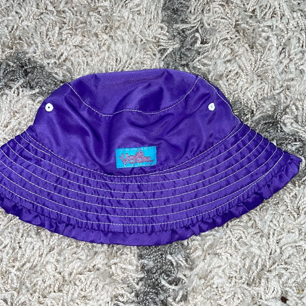 Purple and plaid sun hat